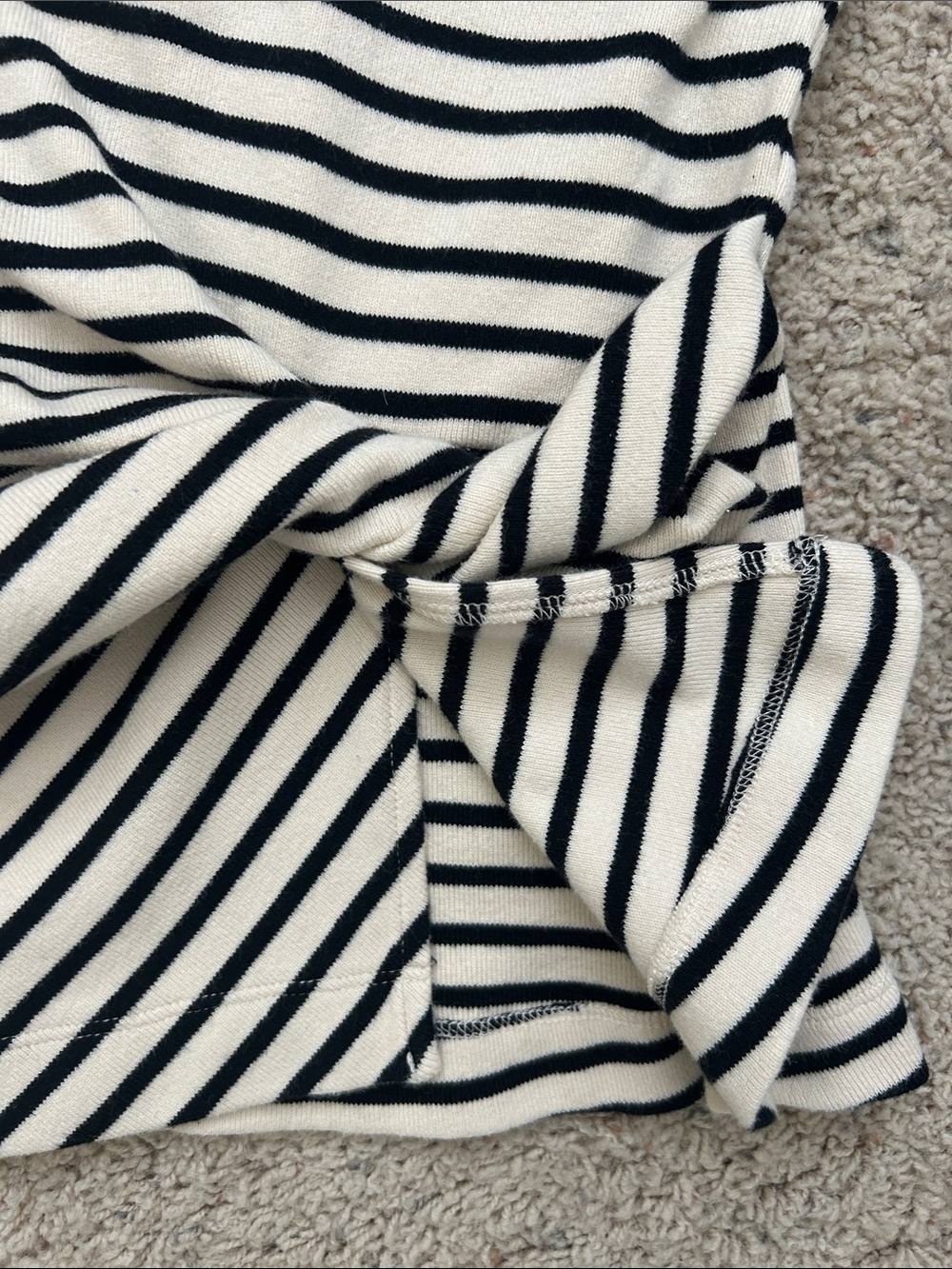Tanya Taylor Carlita Top Cream and Black Striped Knit - Picture 10 of 11